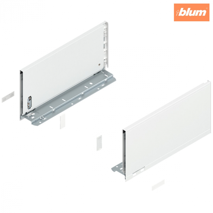 Laterală de sertar LEGRABOX, Înălţime C (177 mm), NL=350 mm, dreapta+stânga, pentru LEGRABOX pure, finisaj alb-mătase mat 770C3502S [1]