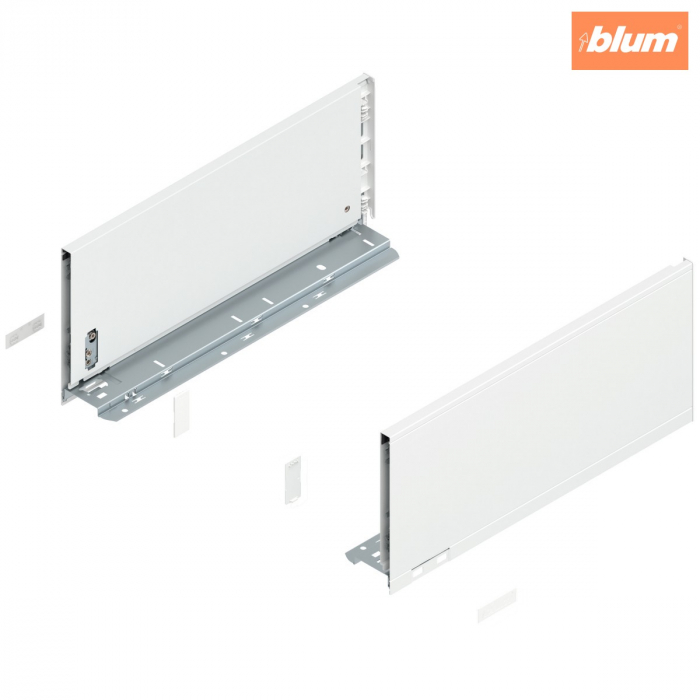 Laterală de sertar LEGRABOX, Înălţime C (177 mm), NL=400 mm, dreapta+stânga, pentru LEGRABOX pure, finisaj alb-mătase mat 770C4002S [1]