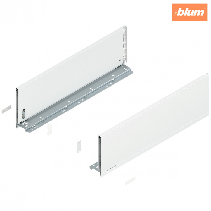 Laterală de sertar LEGRABOX, Înălţime C (177 mm), NL=550 mm, dreapta+stânga, pentru LEGRABOX pure, finisaj alb-mătase mat 770C5502S [1]