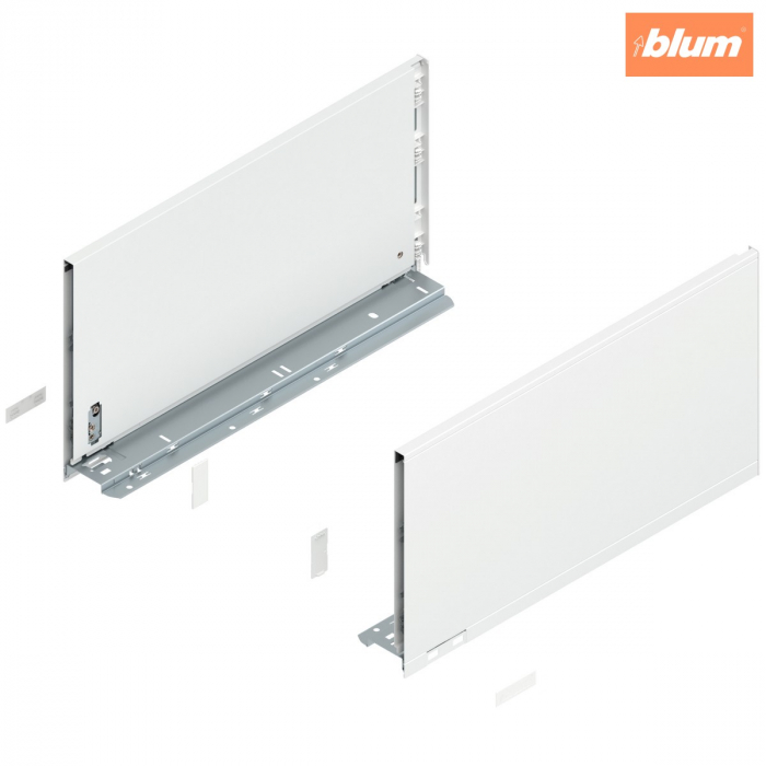 Laterală de sertar LEGRABOX, Înălţime F (241 mm), NL=450 mm, dreapta+stânga, pentru LEGRABOX pure, finisaj alb-mătase mat 770F4502S [1]