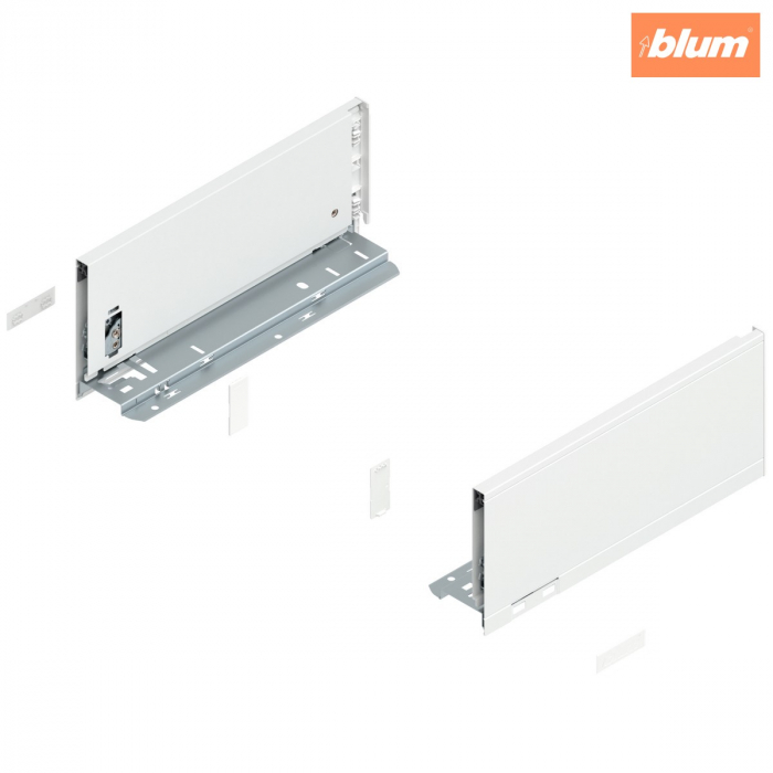 Laterală de sertar LEGRABOX, Înălţime K (128.5 mm), NL=300 mm, dreapta+stânga, pentru LEGRABOX pure, finisaj alb-mătase mat 770K3002S [1]