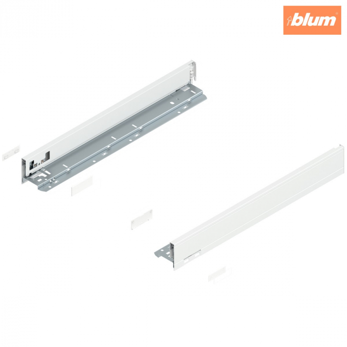 Laterală de sertar LEGRABOX, Înălţime N (66.5 mm), NL=500 mm, dreapta+stânga, pentru LEGRABOX pure, finisaj alb-mătase mat 770N5002S [1]