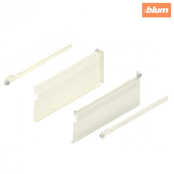 Laterală din oţel METABOX,  H (150 mm),  Extragere parţială, 25 kg, NL=350 mm, Versiune cu gheare, stânga/dreapta, finisaj R9001 albcrem 320H3500C15MX [1]