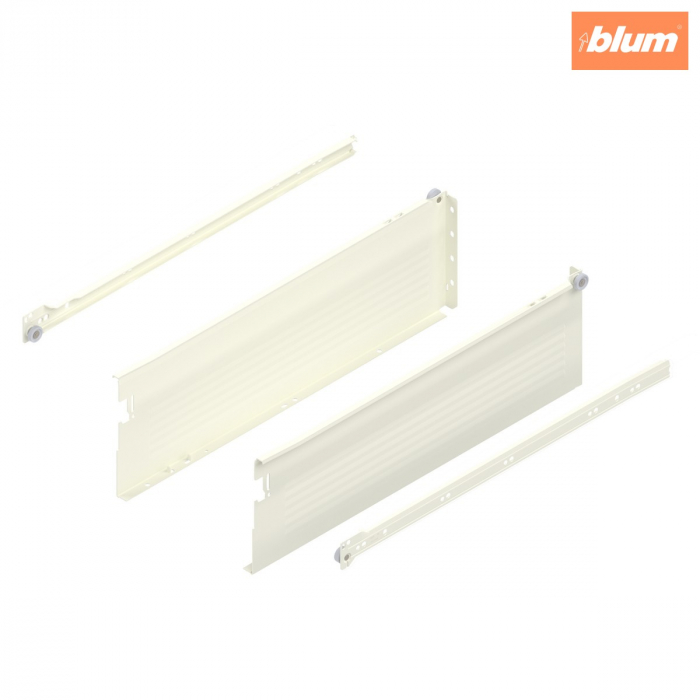Laterală din oţel METABOX,  H (150 mm),  Extragere parţială, 25 kg, NL=500 mm, Versiune cu gheare, stânga/dreapta, finisaj R9001 albcrem 320H5000C15MX [1]