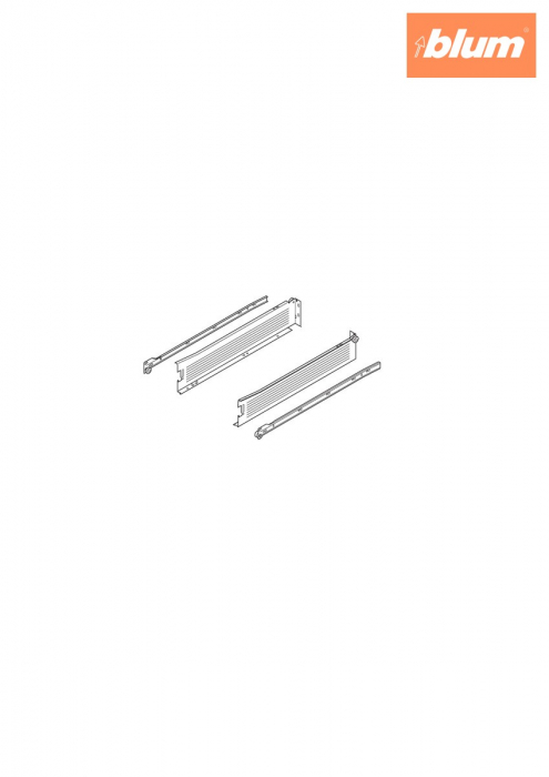Laterală din oţel METABOX,  M (86 mm),  Extragere parţială, 25 kg, NL=270 mm, Versiune cu gheare, stânga/dreapta, finisaj R9001 albcrem 320M2700C15MX [2]