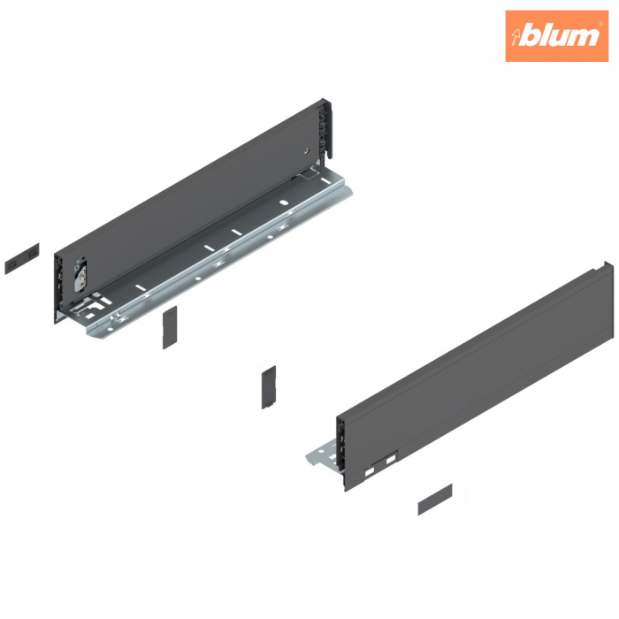 Laterală LEGRABOX, Înălţime M (90.5 mm), NL=400 mm, dreapta+stânga, pentru LEGRABOX pure, finisaj gri-orion mat 770M4002S [1]