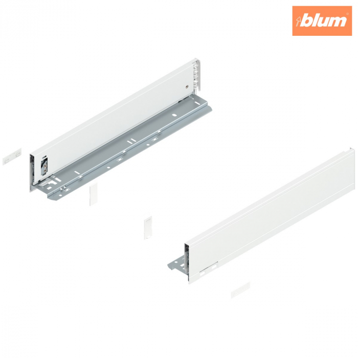 Laterală LEGRABOX, Înălţime M (90.5 mm), NL=450 mm, dreapta+stânga, pentru LEGRABOX pure, finisaj alb-mătase mat 770M4502S [1]