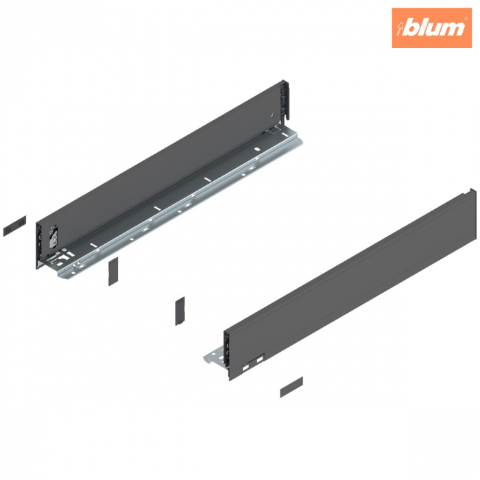 Laterală LEGRABOX, Înălţime M (90.5 mm), NL=550 mm, dreapta+stânga, pentru LEGRABOX pure, finisaj gri-orion mat 770M5502S [1]