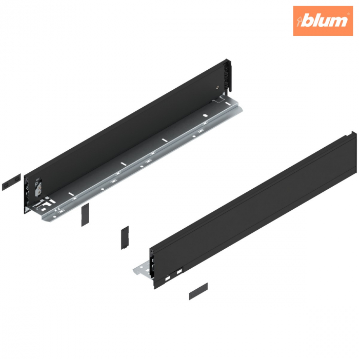 Laterală LEGRABOX, Înălţime M (90.5 mm), NL=550 mm, dreapta+stânga, pentru LEGRABOX pure, finisaj negru-carbon mat 770M5502S [1]