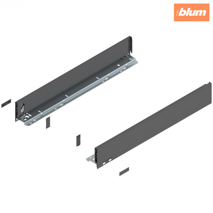 Laterală LEGRABOX, Înălţime M (90.5 mm), NL=600 mm, dreapta+stânga, pentru LEGRABOX pure, finisaj gri-orion mat 770M6002S [1]