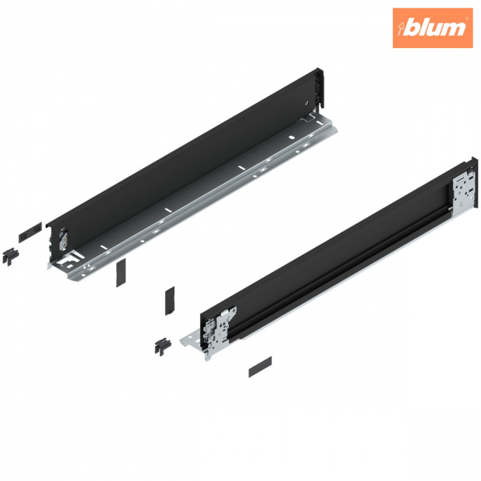 Laterală LEGRABOX (interior), Înălţime M (90.5 mm), NL=600 mm, dreapta+stânga, pentru LEGRABOX pure, finisaj negru-carbon mat 770M6001S [1]