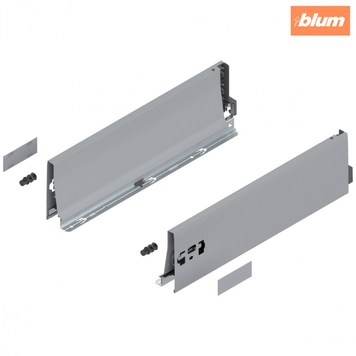 Laterală TANDEMBOX, Înălţime K (115.6 mm), NL=400 mm, dreapta+stânga, pentru TANDEMBOX antaro, finisaj R9006 gri aluminiu 378K4002SA [1]