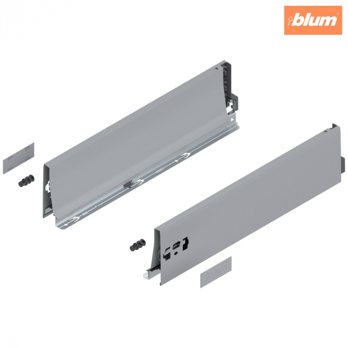 Laterală TANDEMBOX, Înălţime K (115.6 mm), NL=450 mm, dreapta+stânga, pentru TANDEMBOX antaro, finisaj R9006 gri aluminiu 378K4502SA [1]