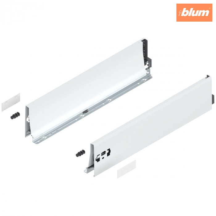 Laterală TANDEMBOX, Înălţime K (115.6 mm), NL=500 mm, dreapta+stânga, pentru TANDEMBOX antaro, finisaj în culoare "Seidenweiss" (alb sidefat) 378K5002SA [1]
