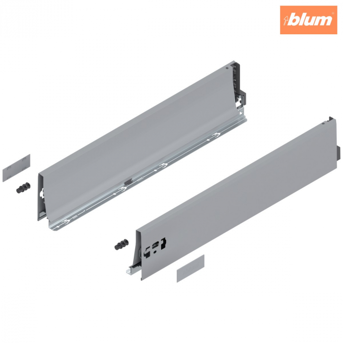 Laterală TANDEMBOX, Înălţime K (115.6 mm), NL=550 mm, dreapta+stânga, pentru TANDEMBOX antaro, finisaj R9006 gri aluminiu 378K5502SA [1]