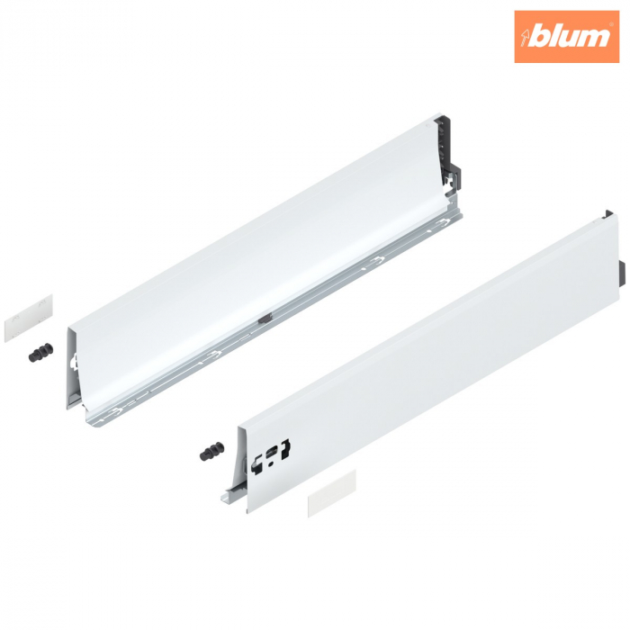 Laterală TANDEMBOX, Înălţime K (115.6 mm), NL=600 mm, dreapta+stânga, pentru TANDEMBOX antaro, finisaj în culoare "Seidenweiss" (alb sidefat) 378K6002SA [1]