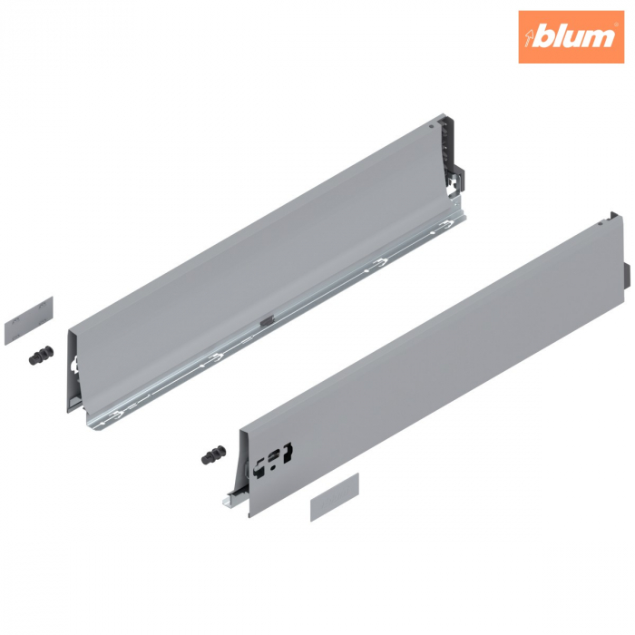 Laterală TANDEMBOX, Înălţime K (115.6 mm), NL=600 mm, dreapta+stânga, pentru TANDEMBOX antaro, finisaj R9006 gri aluminiu 378K6002SA [1]