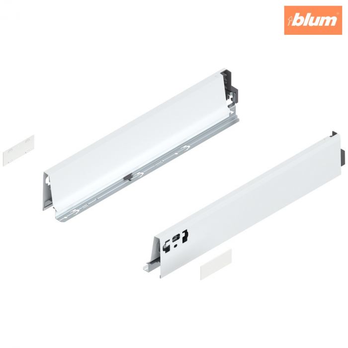 Laterală TANDEMBOX, Înălţime M (83.6 mm), NL=450 mm, dreapta+stânga, pentru TANDEMBOX antaro, finisaj în culoare "Seidenweiss" (alb sidefat) 378M4502SA [1]