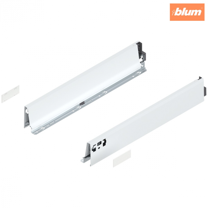 Laterală TANDEMBOX, Înălţime M (83.6 mm), NL=500 mm, dreapta+stânga, pentru TANDEMBOX antaro, finisaj în culoare "Seidenweiss" (alb sidefat) 378M5002SA [1]