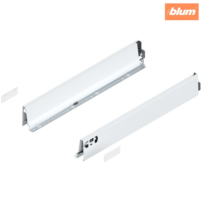 Laterală TANDEMBOX, Înălţime M (83.6 mm), NL=550 mm, dreapta+stânga, pentru TANDEMBOX antaro, finisaj în culoare "Seidenweiss" (alb sidefat) 378M5502SA [1]
