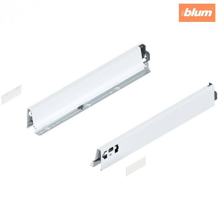 Laterală TANDEMBOX, Înălţime N (68.5 mm), NL=450 mm, dreapta+stânga, pentru TANDEMBOX antaro, finisaj în culoare "Seidenweiss" (alb sidefat) 378N4502SA [1]