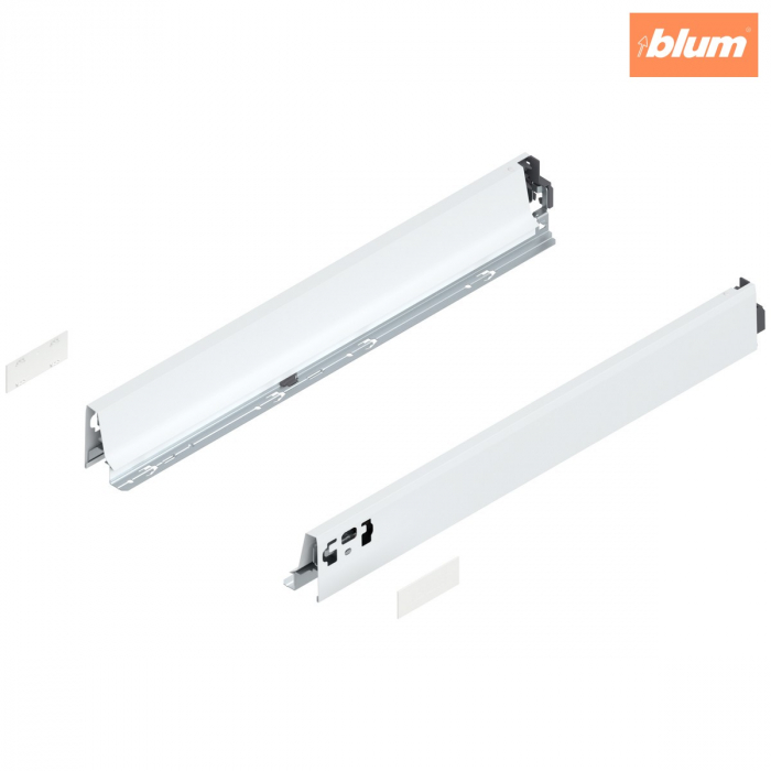 Laterală TANDEMBOX, Înălţime N (68.5 mm), NL=550 mm, dreapta+stânga, pentru TANDEMBOX antaro, finisaj în culoare "Seidenweiss" (alb sidefat) 378N5502SA [1]