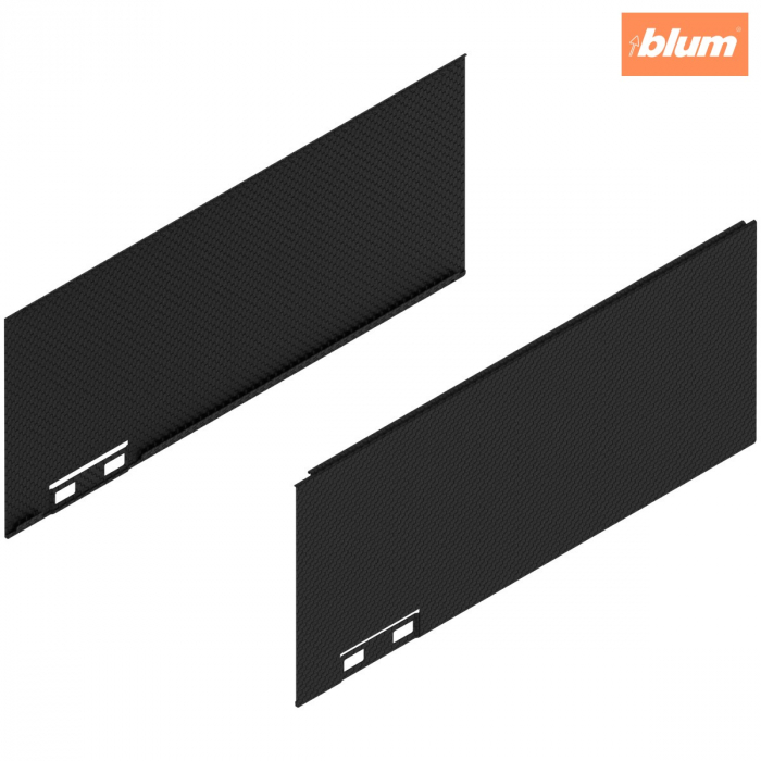 LEGRABOX Element decorativ, Înălţime K (128.5 mm), NL=300 mm, dreapta+stânga, finisaj negr.carb./asp.carb. 770K300ASGCZ [1]