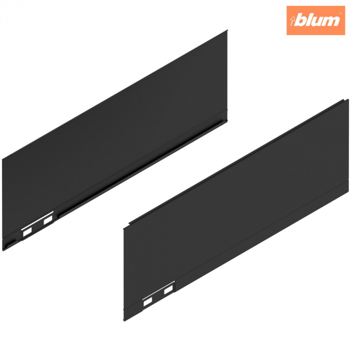 LEGRABOX Element decorativ, Înălţime K (128.5 mm), NL=350 mm, dreapta+stânga, finisaj negru-carbon mat 770K350AS [1]