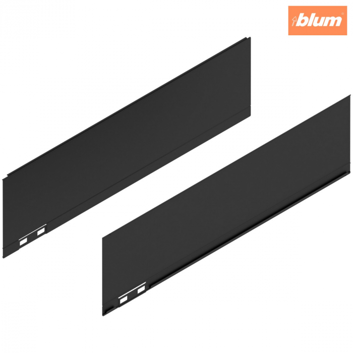 LEGRABOX Element decorativ, Înălţime K (128.5 mm), NL=450 mm, dreapta+stânga, finisaj negru-carbon mat 770K450AS [1]