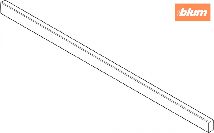 LEGRABOX Traversă, până KB=1200 mm, Lungime=1080 mm, pentru debitat, finisaj eloxat, cul. inox 2 ZR7.1080U [2]