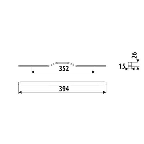 Maner metalic negru structurat UA130 [3]
