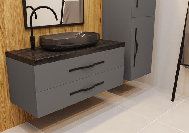 Maner metalic negru structurat UA130 [2]