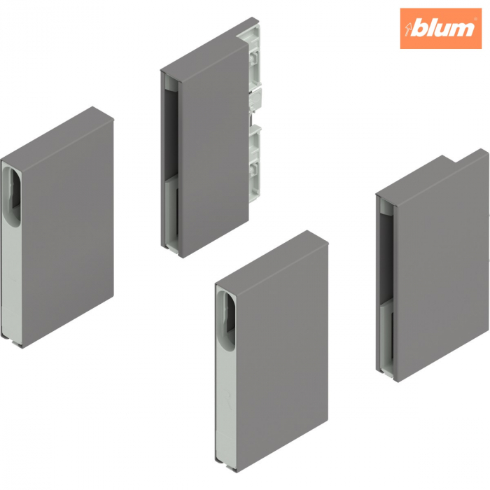 MERIVOBOX BOXCOVER, Înălţime E, în faţă/în spate, dreapta+stânga, finisaj gri indiu mat ZL4M00808 [1]