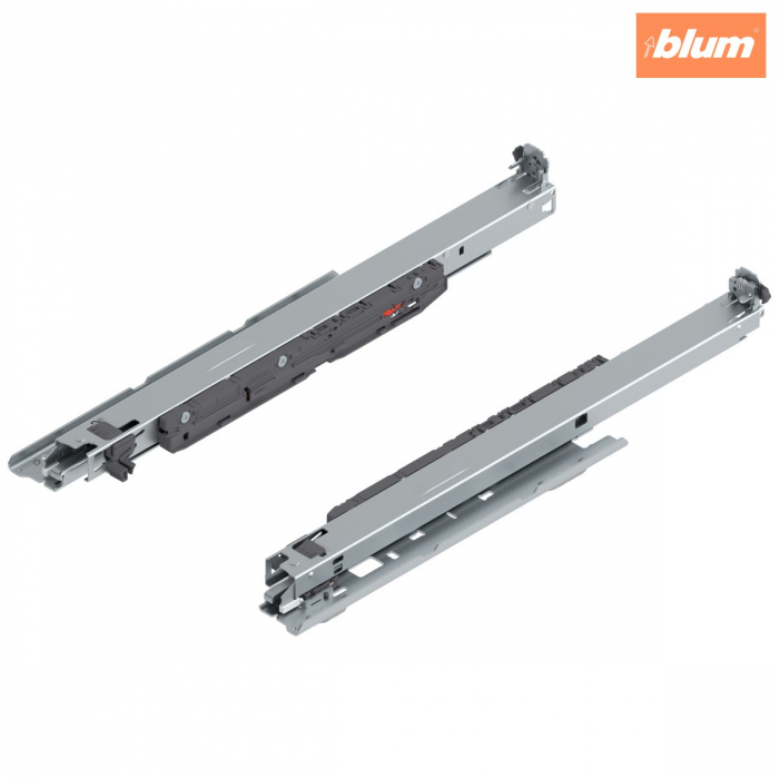 MOVENTO cu BLUMOTION S, Extragere totală, Glisare, 40 kg, NL=450 mm, pt cuplaj, Montare fund corp, stânga/dreapta, finisaj zincat 760H4500SU [1]