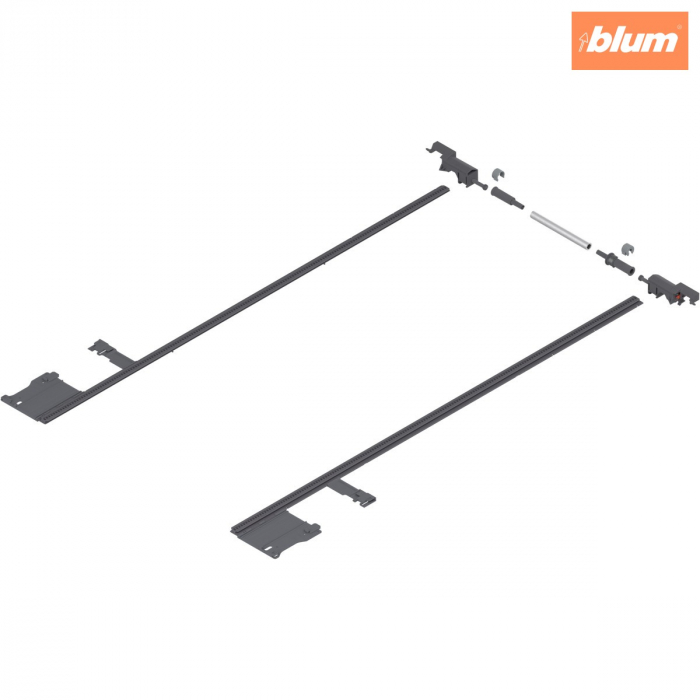 MOVENTO Mecanism de stabilizare laterală, NL=750 mm, KB=1400 mm, Extensie totală, pentru debitat, finisaj R7037 gri închis ZS7M750MU [1]