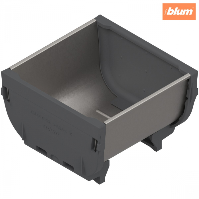 ORGA-LINE Casetă, Lungime=88 mm, Lăţime=88 mm, finisaj inox-periat/gri închis ZSI.010SI [1]