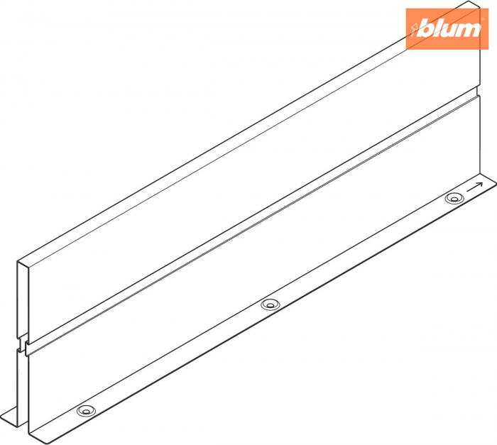 ORGA-LINE Perete intermediar, NL=600 mm, pentru TANDEMBOX intivo/antaro Extragere cu front înalt, finisaj în culoare "Seidenweiss" (alb sidefat) Z46L570S [2]