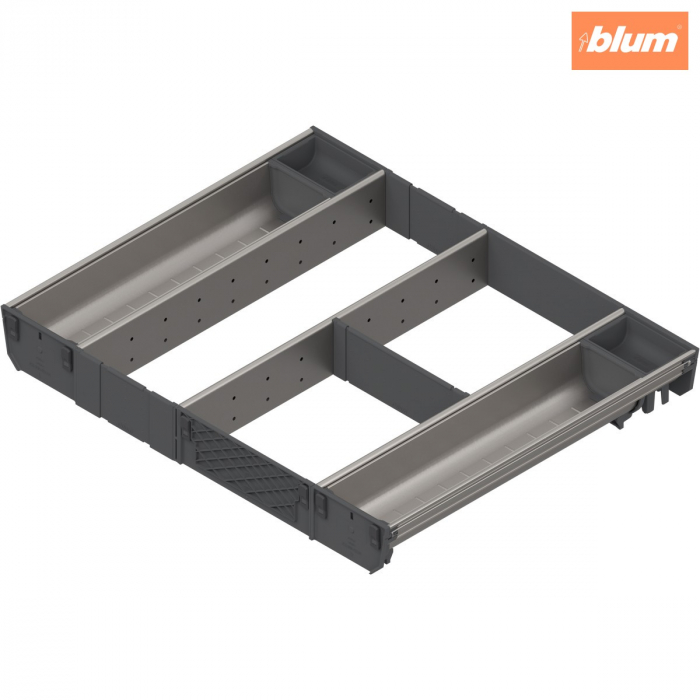 ORGA-LINE Set combinat (cu ocupare completă), pentru TANDEMBOX Sertar, NL=450 mm, KB=600 mm, finisaj inox-periat/gri închis ZSI.60VUI4 [1]