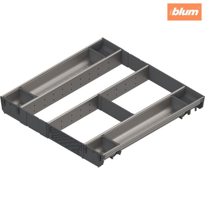 ORGA-LINE Set combinat (cu ocupare completă), pentru TANDEMBOX Sertar, NL=550 mm, KB=600 mm, finisaj inox-periat/gri închis ZSI.60VUI7 [1]