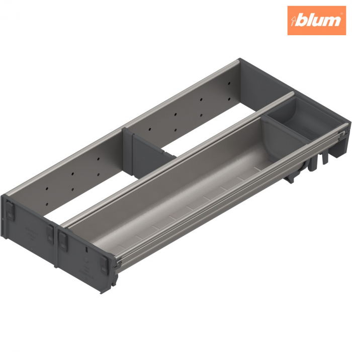 ORGA-LINE Set combinat (cu ocupare parţială), pentru TANDEMBOX Sertar, NL=450 mm, KB=350 mm, Lăţime=200 mm, finisaj inox-periat/gri închis ZSI.450KI2NORGA-BF [1]