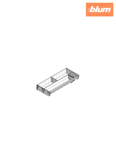 ORGA-LINE Set combinat (cu ocupare parţială), pentru TANDEMBOX Sertar, NL=450 mm, KB=350 mm, Lăţime=200 mm, finisaj inox-periat/gri închis ZSI.450KI2NORGA-BF [2]