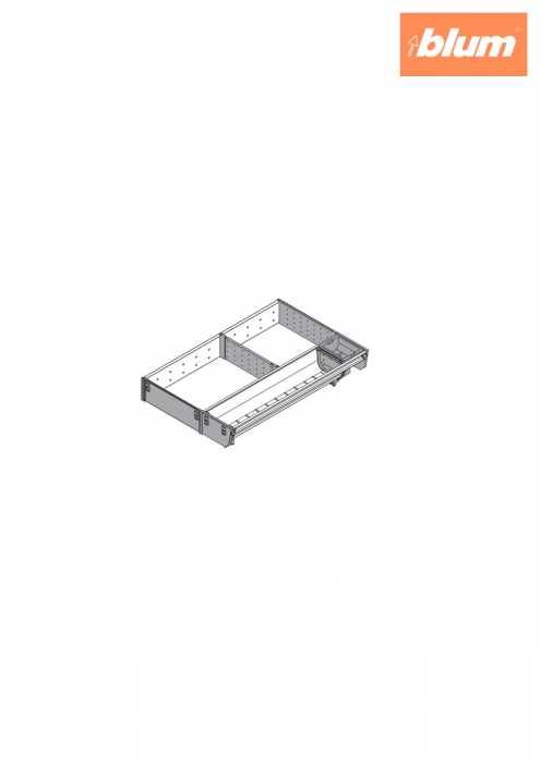 ORGA-LINE Set combinat (cu ocupare parţială), pentru TANDEMBOX Sertar, NL=450 mm, KB=400 mm, Lăţime=289 mm, finisaj inox-periat/gri închis ZSI.450KI3NORGA-BF [2]