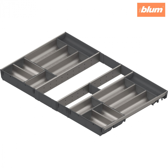 ORGA-LINE Set de casete (cu ocupare completă), pentru TANDEMBOX Sertar, NL=550 mm, KB=900 mm, finisaj inox-periat/gri închis ZSI.90VEI7 [1]