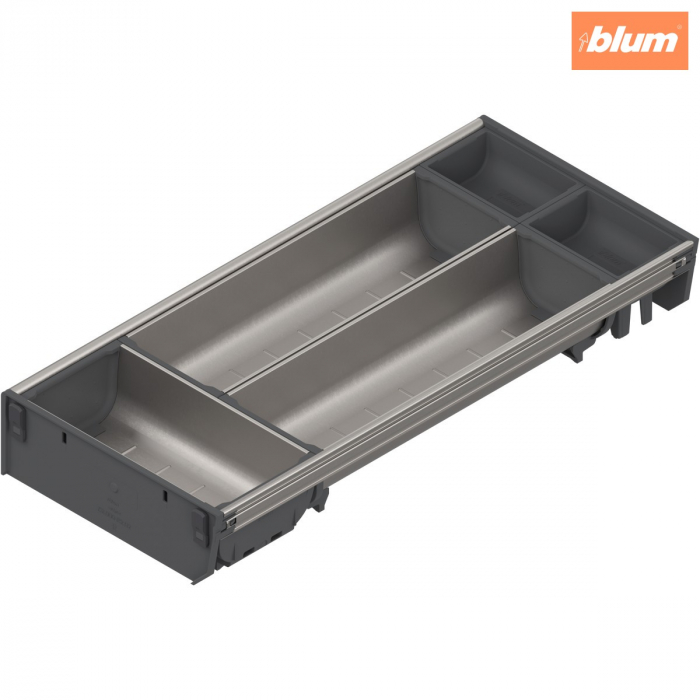 ORGA-LINE Set de casete (cu ocupare parţială), pentru TANDEMBOX Sertar, NL=450 mm, KB=300 mm, Lăţime=192 mm, finisaj inox-periat/gri închis ZSI.450BI2NORGA-BE [1]