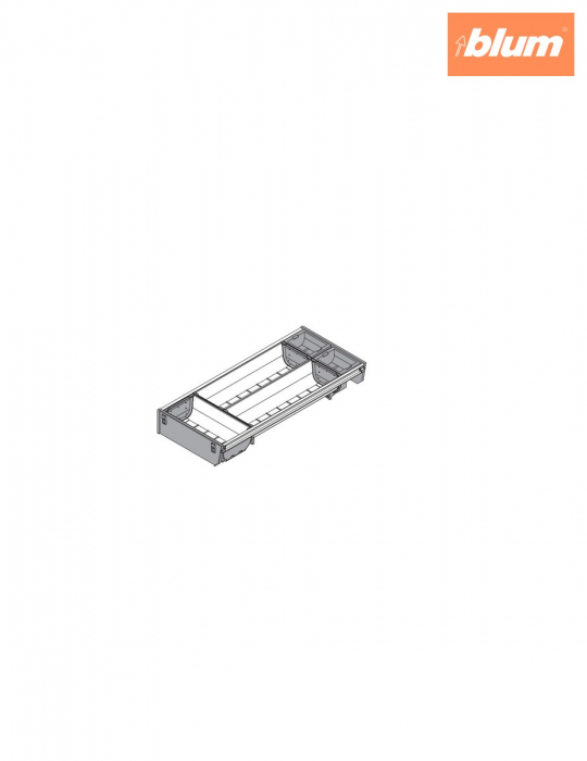ORGA-LINE Set de casete (cu ocupare parţială), pentru TANDEMBOX Sertar, NL=450 mm, KB=300 mm, Lăţime=192 mm, finisaj inox-periat/gri închis ZSI.450BI2NORGA-BE [2]