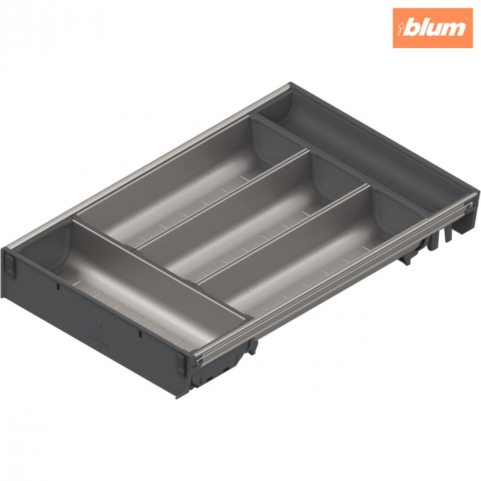 ORGA-LINE Set de casete (cu ocupare parţială), pentru TANDEMBOX Sertar, NL=450 mm, KB=400 mm, Lăţime=280 mm, finisaj inox-periat/gri închis ZSI.450BI3NORGA-BE [1]