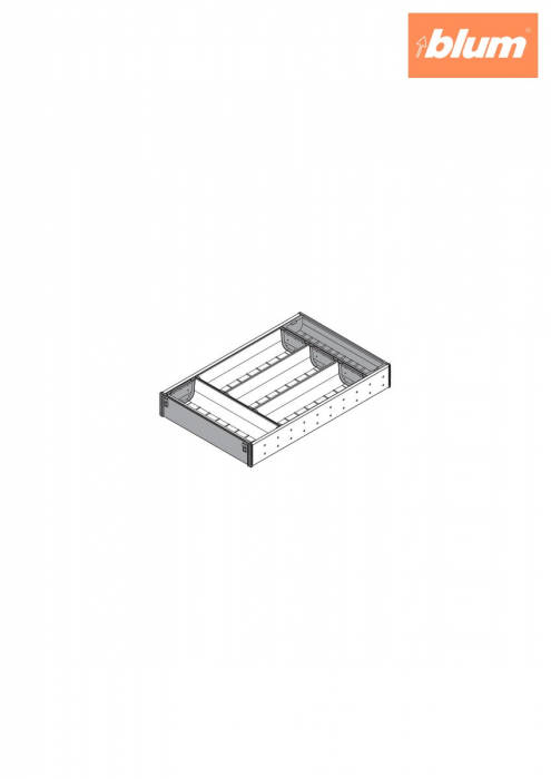 ORGA-LINE Set de casete (cu ocupare parţială), pentru TANDEMBOX Sertar, NL=450 mm, KB=400 mm, Lăţime=282 mm, pentru SPACE CORNER, finisaj inox-periat/gri închis ZSI.450BI3EORGA-BE [2]