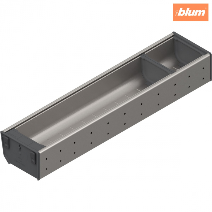 ORGA-LINE Set de casete (cu ocupare parţială), pentru TANDEMBOX Sertar, NL=500 mm, KB=275 mm, Lăţime=103 mm, finisaj inox-periat/gri închis ZSI.500BI1NORGA-BE [1]
