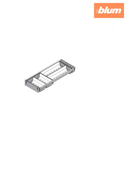 ORGA-LINE Set de casete (cu ocupare parţială), pentru TANDEMBOX Sertar, NL=500 mm, KB=300 mm, Lăţime=192 mm, finisaj inox-periat/gri închis ZSI.500BI2NORGA-BE [2]