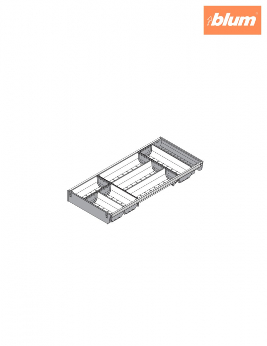 ORGA-LINE Set de casete (cu ocupare parţială), pentru TANDEMBOX Sertar, NL=650 mm, KB=400 mm, Lăţime=280 mm, finisaj inox-periat/gri închis ZSI.650BI3 [2]